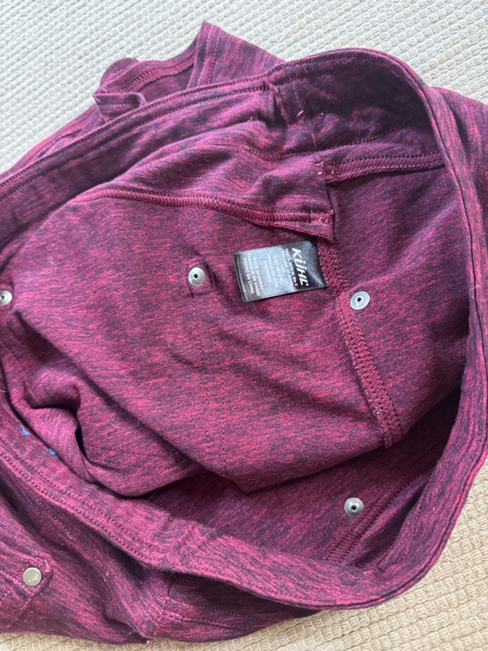 Kuhl shorts stretchy purple wine berry melange athletic hiking women’s 10 M NEW - Picture 4 of 9